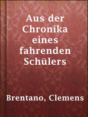 cover image of Aus der Chronika eines fahrenden Schülers